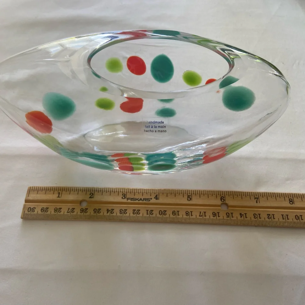 Crate & Barrel hand blown vase